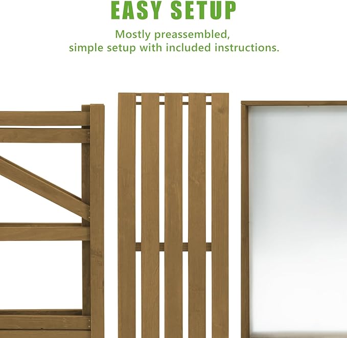 Folding Garden Potting Bench Table，Outdoor Wooden Work Station W/Metal Table Top,2 Tier Open Storage Rack,Top Shelf-Natural Stained