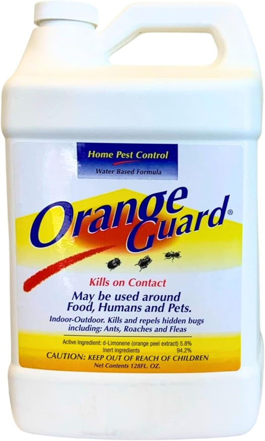 Home Pest Control with D-Limonene | All-Natural Food Grade Orange Peel Oil for Bugs, Ants, Roaches, Fleas, Palmettos and Silverfish - 1 Gallon