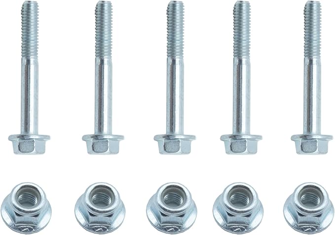 (5 Pack) 19M8321/14M7397 M6 x 45 Screw and Nut Kit - Compatible with John D-eere Replaces 19M8321A