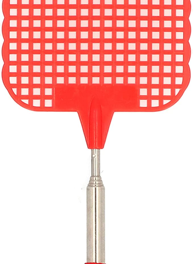 Wosune Retractable Fly Racket, Fly Swatter Retractable with Stainless Steel Rod for Home for Office for Outdoor for Camping