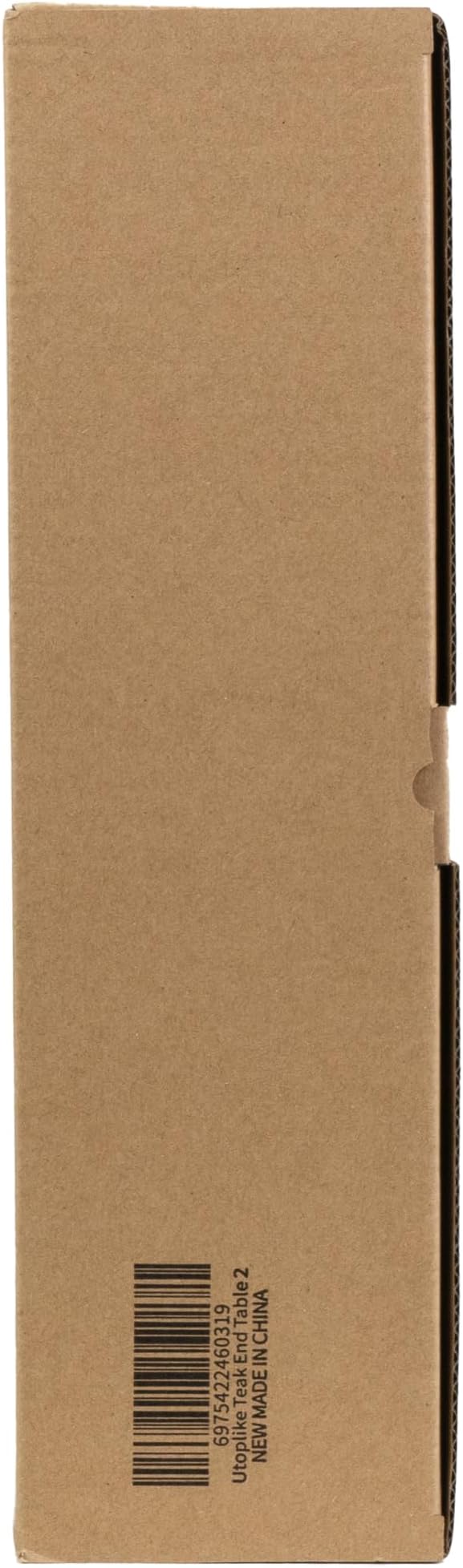 Utoplike Teak Side Table Outdoor, Patio End Table Double Layer, Wooden Coffee Accent Tables for Backyard, Garden, Bed, Living Room, Couch, Two-Tier