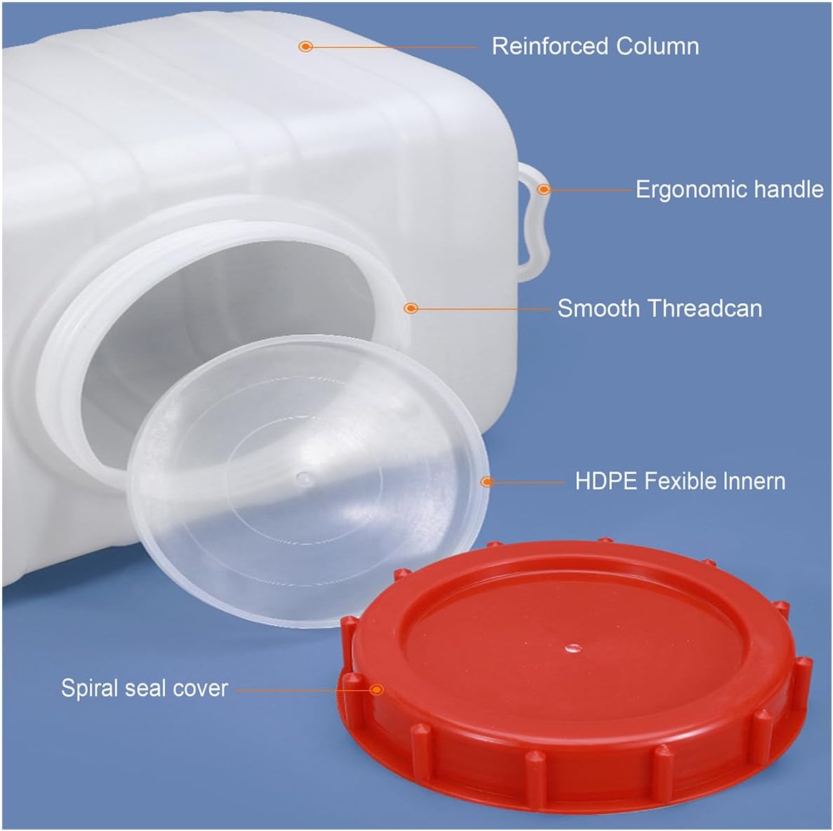 Plastic Water Tank 25L/35L/50L/80L/110L/200L Water Container，Rain Water Tank，Food-Grade Rectangular Thickened Water Tower with Faucet for Household Water Storage(Size:50L)