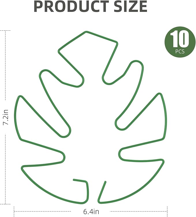 10PCS Iron Monstera Plant Support, Uniquely Designed Indoor Plant Accessories, Stable Plant Support Stakes for Indoor Plant, Turtle Shell Bamboo Clamp Set for Thriving Growth