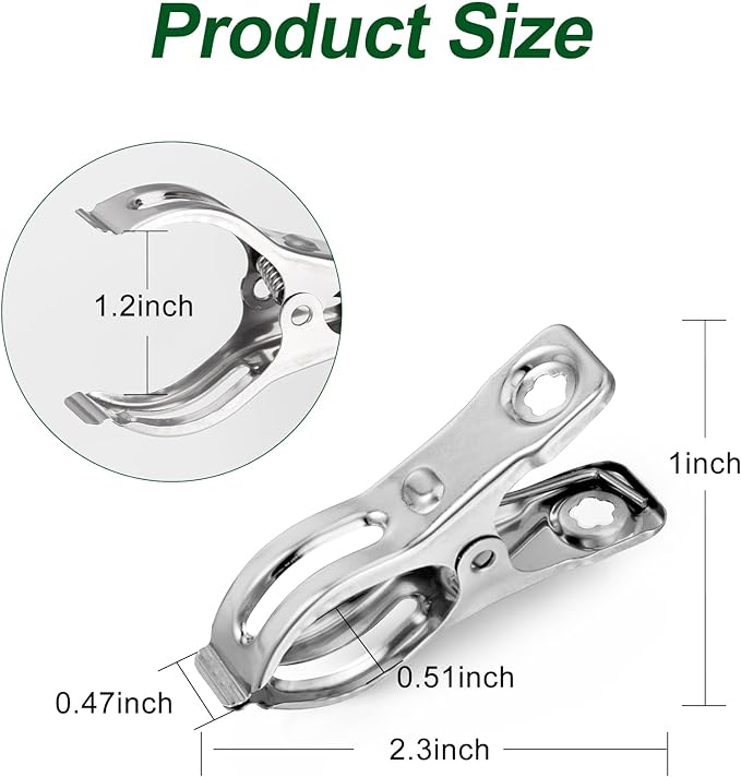 20 Pcs 2.3inch Pvc Clamps, Gardening Clips for Netting, Greenhouse Clamps Made of Stainless Steel, Have a Strong Grip of Greenhouse Clips, For 1/2'', 3/4'', 1'' Garden Hoops