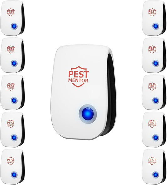 Ultrasonic Pest Repellent 10 Packs, Plug-in Pest Control Device Indoor for Repel Mosquitoes, Flies, Spiders, Beetles & Mice, Silent Solution for Homes, Offices, Kitchens, Insect Repellent