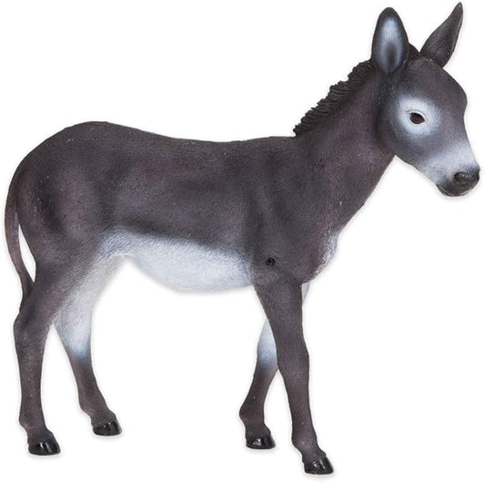 Bits and Pieces - Diego The Donkey Motion Sensor Statue - Weather Resistant, Hand-Painted Polyresin Sculpture - Garden Decoration