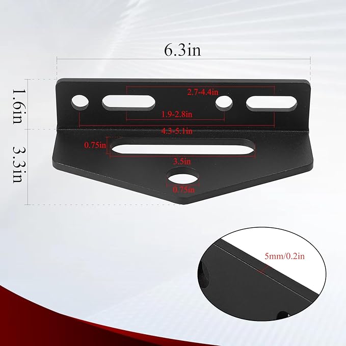 Universal Heavy Duty Zero Turn Trailer Hitch and 1/2'' Hitch Pin，5mm Thick Carbon Steel Lawn Mower Trailer Hitch,Lawn Tractor Hitch with Mounting Kit(2 Carriage Bolt,2 Nuts,1R-Clip)