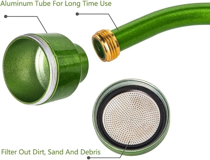 GREEN MOUNT Watering Wand, 24 Inch Sprayer Wand with Superior Stainless Head, Perfect for Hanging Baskets, Plants, Flowers, Shrubs, Garden and Lawn