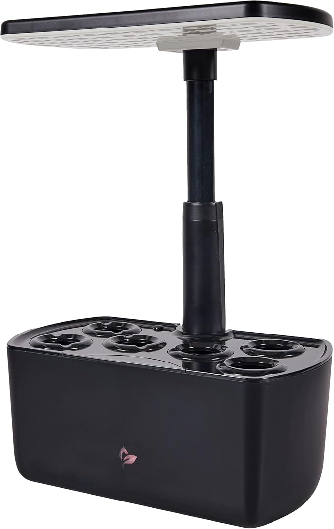 AeroGarden Harvest 2.0, Indoor Garden Hydroponic System with LED Grow Light, Holds up to 6 AeroGarden Pods, Black