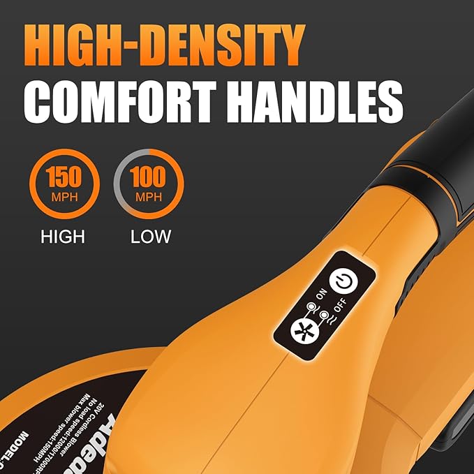 20V Cordless Leaf Blower 150MPH Handheld Electric Blower with Battery & Charger Variable Speed Battery Powered Blowers for Lawn Care Yard Patio Dust Remove, Lightweight & Portable Mini Leaf Blower