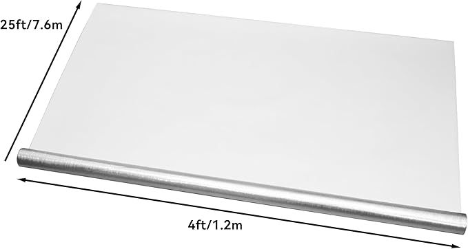 TEXALAN(R) Mylar Film Roll Diamond Film Foil Roll Highly Reflective for Grow Room 6 Mil 4X25FT