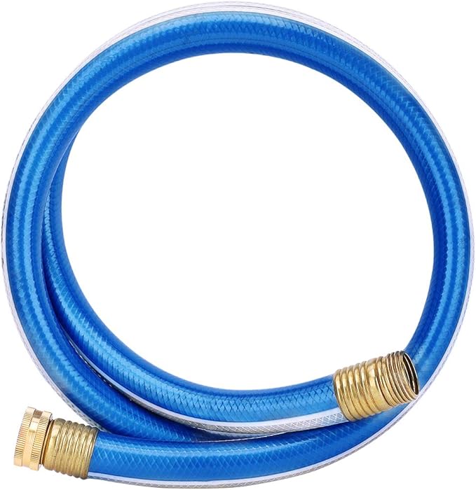 Short Leader Blue Garden Hose 3/4 in. x 5 ft.-Kink Free, Leakproof, Male/Female, 400PSI Burst -Heavy Duty Durable Flexible Lightweight Water Pipe for Gardening, Lawn Care & Equipment Connection