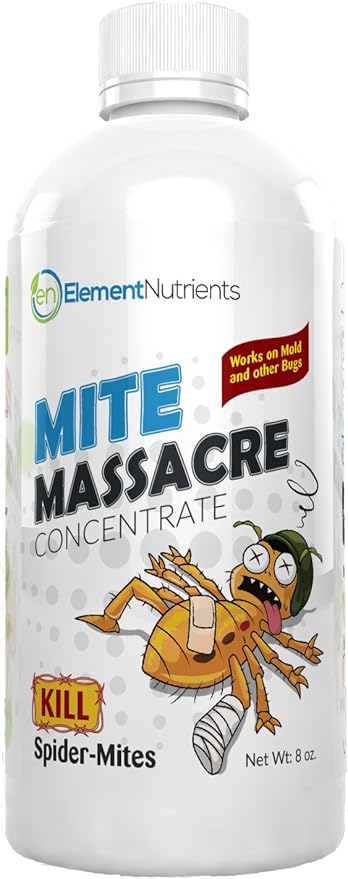 Mite Massacre 8 oz. Spider Mite Killer and Powdery Mildew Fighter - Makes 8 GALLONS of Spray