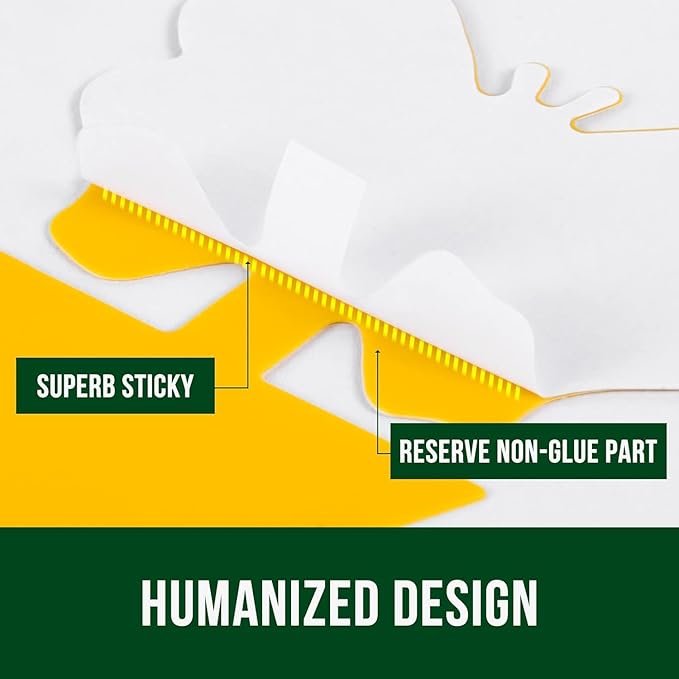 Garsum Fruit Fly Sticky Trap for Indoor and Outdoor, 36 Pack Fungus Gnat Killer for Houseplant,Mosquitos, Flying Insect, White Flies