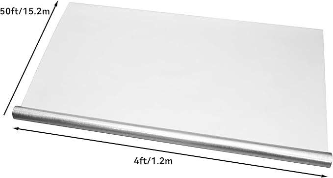 6 Mil Mylar Film Roll Diamond Film Foil Roll Highly Reflective Grow Room (4X50FT)