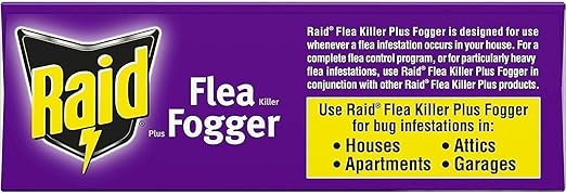 Raid Flea Flogger Plus Killer, Kills Fleas and Hatching Eggs 3 Count (Pack of 4)