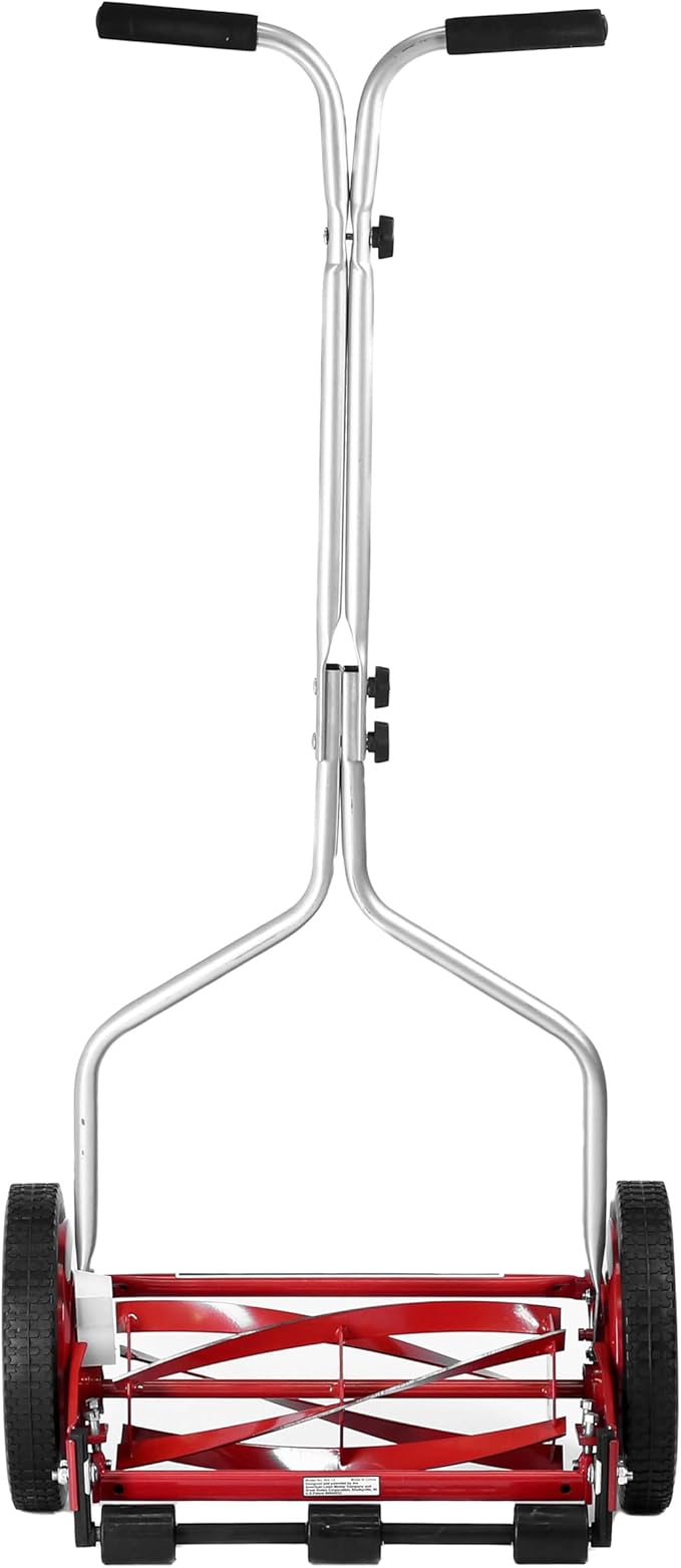 Great States 304-14 14-Inch 5-Blade Push Reel Lawn Mower, Red