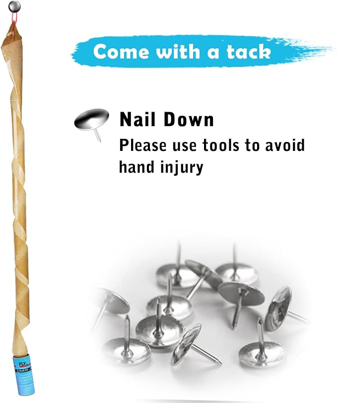 Dwcom 40 Pack Fly Trap, Fruit Fly Traps Indoor for Home, Fly Catcher Fly Strips Fly Tape Fly Paper Fly Ribbon Fly Traps Outdoor, Flying Insect Trap, Gnat Trap for Bug, Insect, Pest, Mosquito