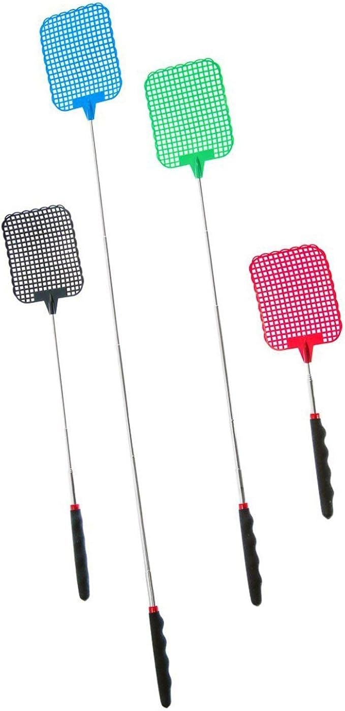 ASR Outdoor Extendable Insect Bug Fly Swatter Durable Telescopic Pole Anti Slip