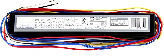 Diodesy- Electronic Fluorescent Ballast T5 Instant Start Multi-Volt 120-277V 55W High Output Linear Ballast 50/60Hz Class A Use with One or Two F54T5 FC40T5 F55W/2G11 F50/2G11 Lamps UL Approved
