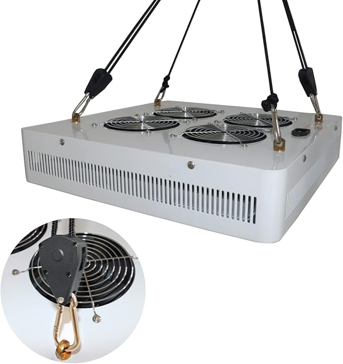 6 Pairs 1/8 inch Adjustable Heavy Duty Rope Hanger for Grow Light, Grow Tent Rope Clip Hanger Loose-Proof Design Light Fixture Hangers, 150lbs Weight Capacity 12 Pcs