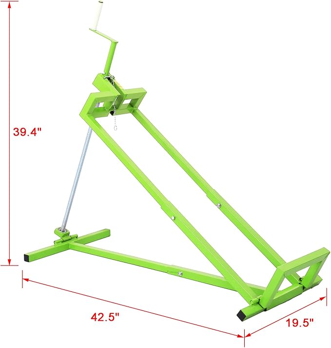 Heavy-Duty Lawn Mower Lift - 800 Lbs Capacity, Universal Fit, Easy Lift for Riding Mowers, Tractors | Adjustable 45° Tilt, Maintenance and Cleaning Aid