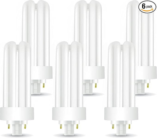 Circle (6 Pack PLT-26W 850, 4 Pin GX24q-3, 26 Watt Triple Tube, CFL Bulb, 5000K Super White, 6 Count.
