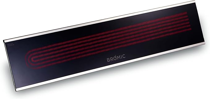 Bromic Platinum Smart Heat 4500W Electric Patio Heater - Radiant Infrared, 208V, Black Finish - BH3622004