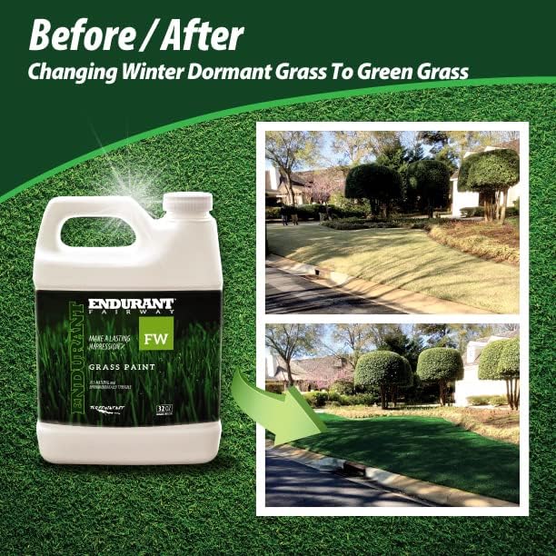 Endurant Turf Colorants - Fairway Spray On Green Grass Paint for Lawns - Revives Dry, Patchy Yards - Dark Grass Hue - Easy to Use, Concentrated Turf Grass Dye - Covers Approx 1,000 Sq Ft - 32Oz