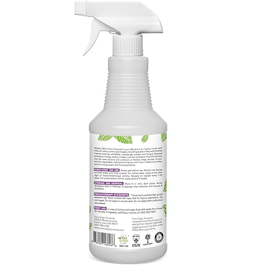 Mighty Mint 32 oz Peppermint Plant Protection Spray - for Spider Mites, Insects, Gnats, Fungus, and Disease with Microfiber Cloth