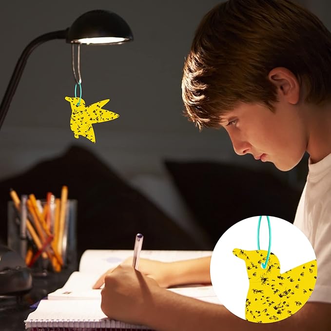 60 Pack Yellow Sticky Traps Fungus Gnat Sticky Traps, Gnat Traps for House Indoor Gnat Killer Indoor, House Plant Gnats Bugs Sticky Killer Fruit Fly Traps for Indoor