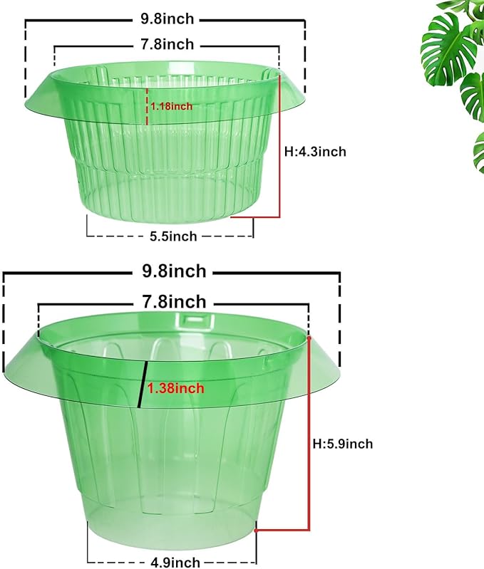 5 Pack Snail Collar(H:11cm) and 5 Pack Large Slug Collars(H:15cm) Set,Slug Collars Protects Plants to Get Better.