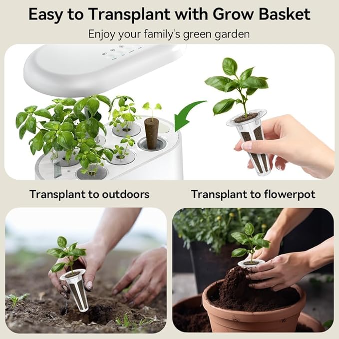 inbloom Herb Seed Pods Kit for AeroGarden, 7-Pods with Basil, Cilantro, Parsley Seed Hydroponic Growing System Kit, Seeds Starter Pod for idoo, Ahopegarden Gardening Supplies