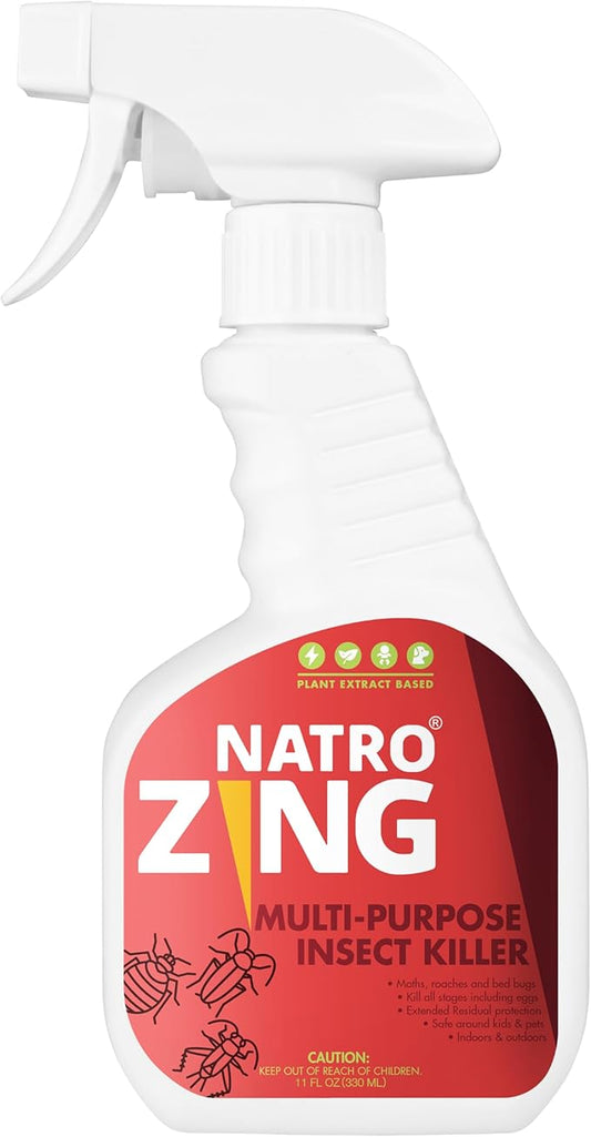 Multi-Purpose Insect Killer 11 OZ, Pest Control Spray Indoor, Kills & Repels Fruit Flies Gnats Moths Spiders for Home, Lasting Prevention, Plant Extract Based Non-Toxic, Child & Pet Safe