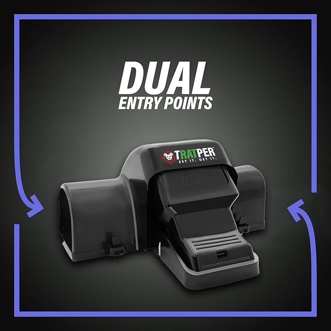 Rat and Chipmunk Traps. Prevents Accidental Triggering with Dual Tunneled Design. Covered Snap Traps for Humane Kill, Reusable, Pest Control for Rats, Indoor & Outdoor Use. 2 Pack