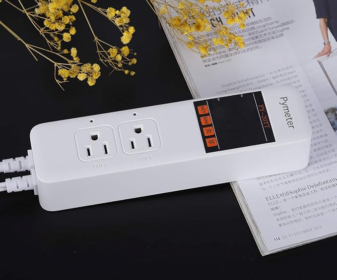 Digital Temperature Controller Dual Probe Reptile Thermostat Controlled Outlet for Terrarium Heat Mat Heating Pad, Switch Cooling Fan Freezer Fridge ON & Off at Setpoints 10A 1200W