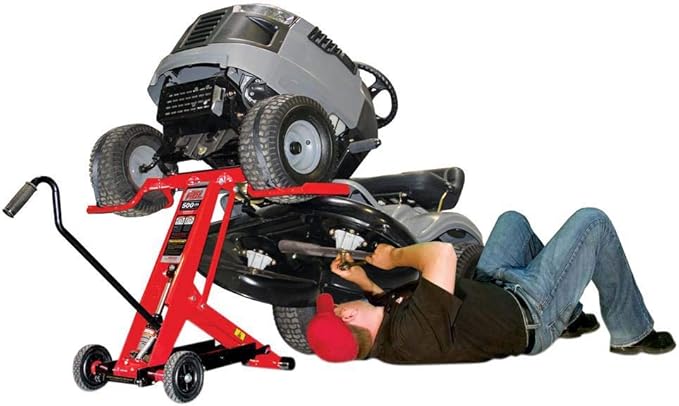 MoJack HDL 500 NO 45501-OP Hydraulic Cylinder Lift Jack for Zero Turn Radius Riding Lawn Mower Maintenance and Repair, 500lb Lifting Capacity with Locking Bar for Added Safety