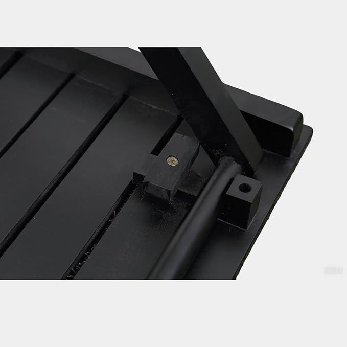 2 Pcs Small Folding Patio Side Table Outdoor Wood Wooden Small End Portable Plant Little Table for Garden Yard Porch Living Room Space Pool 15.4x15.4 x18.3 inch (Black)