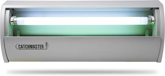 Catchmaster Pro Series Flying Insect Light Trap, Electric UV Light Fly Trap, Silent Adhesive Glue Board, Mosquito Gnat Killer Indoor, UV Lamp Bug Catcher, Pet Safe Pest Control for Home & Garage