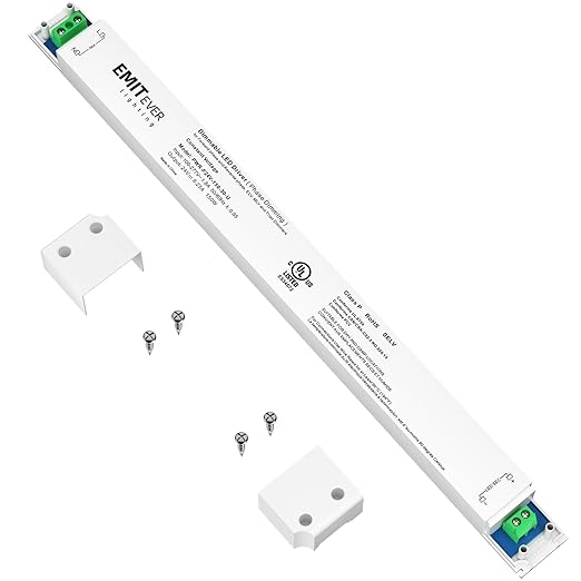 EMITEVER 150W Triac Dimmable LED Driver,Power Supply 100-277V AC to 24V DC, 0-100% Dimming Transformer for LED Lights,Compatible with Lutron and Leviton Dimmers,UL Listed