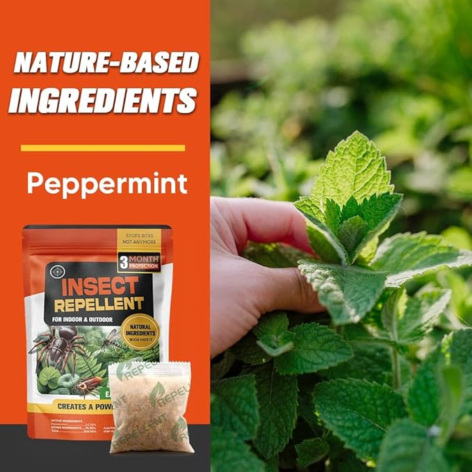 Pest Repellent, Indoor Spider Repellent, Natural Mosquito Repellent Outdoor, Bug Repellent Indoor Pet Safe, 3 Months Protection, Keep Pest Out of Home, Garden, Garage, RV, 8 Packs