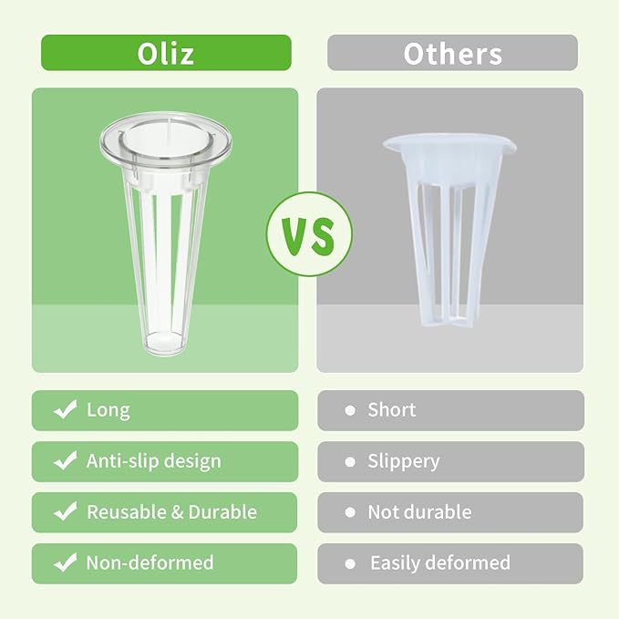 50 Pack Hydroponic Grow Baskets with 51PCS Seed Pod Labels Stickers, Replacement Garden DIY Accessories for Most Hydroponic Growing System