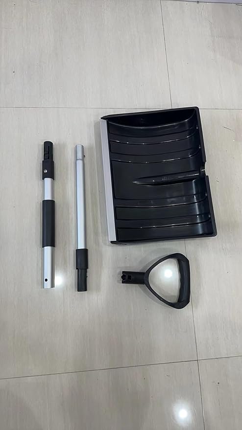 OCGIG Snow Shovel for Driveway Car Garage Home Snow Removal, Heavy Duty 48inch Long Large Capacity Portable Folding Snow Shovel with D-Grip Handle Aluminum Strip for Garden Car Camping Outdoor