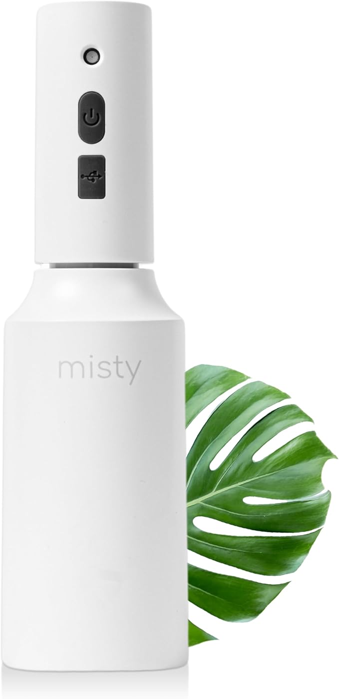 Automatic Electric Spray Bottle Mister - Continuous Rechargeable Battery Sprayer for Misting Plants, Household Cleaning, Hairstyling (25 oz)