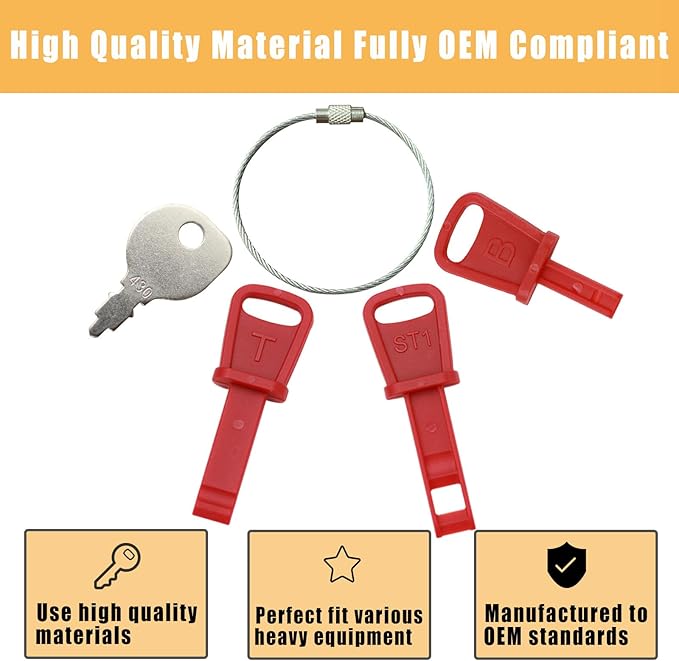Universal Snow Blower Key Set 490-241-0008 Compatible with MD Craftsan Tecuseh Troy-BLT TRO Pouln Snowthrower 4Pcs
