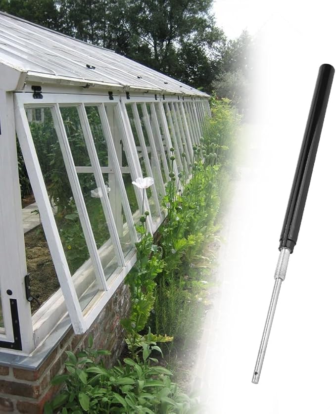 Greenhouse Automatic Vent Opener, Greenhouse Accessories, Window Vent Kit Vent with Double Spring Roof Control for Wooden Aluminum Greenhouse Auto Hothouse Window Opener Agriculture