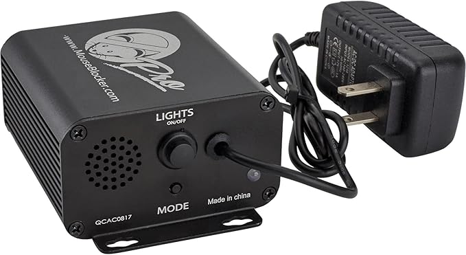 Prox 120V Plug-in Ultrasonic Mouse and Rodent Deterrent with Dual Strobing LEDs for Your Vehicle