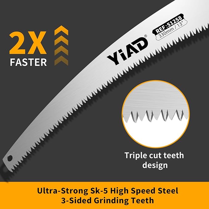 Hand Pruning Saw, 13" Curved Blade Handsaw, Hunting Saw Gardening Hand Tools Wood Working Tools, Tree Branch Cutter Wood with Hanging Scabbard for Tree Trimming Woodworking Hunting Camping