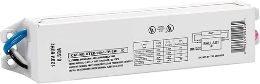 Replacement for Keystone KTEB-140-1-TP-EMI 1 Lamp T12 Electronic Fluorescent Ballast | 120V Input with Instant Start Operation | 0.88 Ballast Factor, UL-Approved