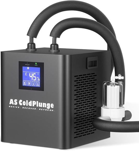 Ice Bath Water Chiller for Cold Plunge Tubs, 1/3 HP Upgraded Ice Bath Chiller with External Filter Water Pump, Ideal for Cold Plunge Recovery Ice Bath Tubs Home Use 110V Cooling Chiller